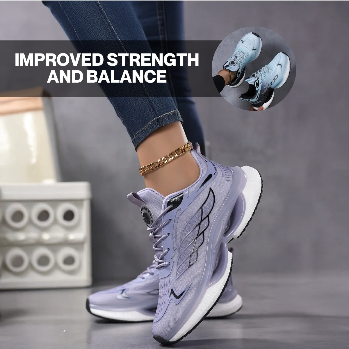Aerion Hands-Free Supportive Walking Shoes – Slip-On Comfort