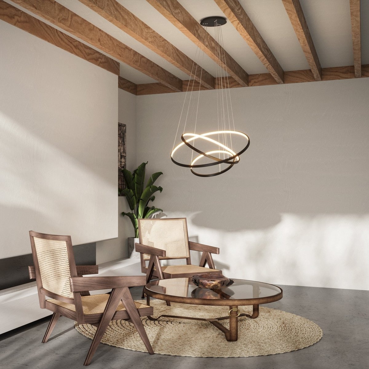 LED Modern Ring Ceiling Light Dimmable