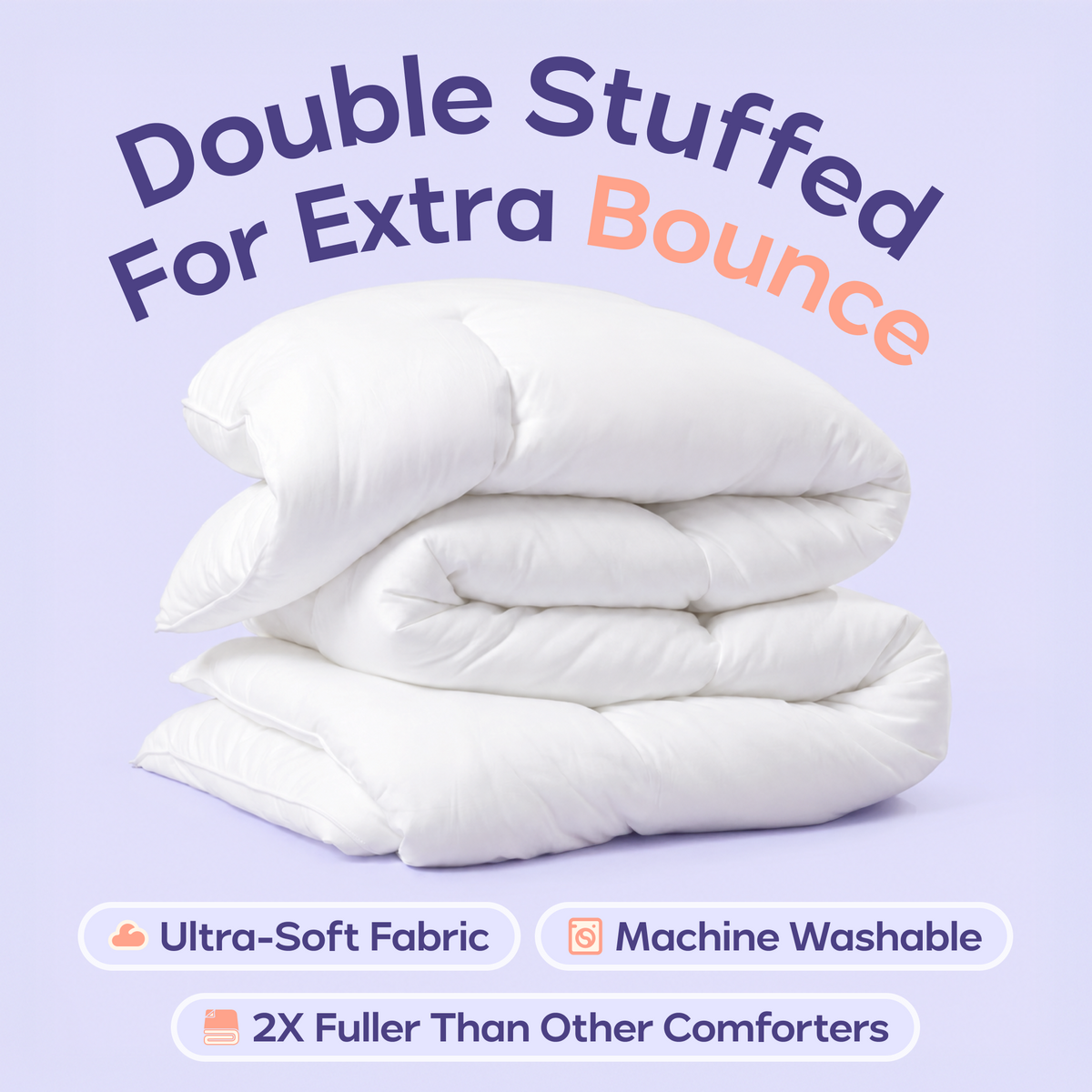 Cloud Comforter Set with 2 Puff Pillows