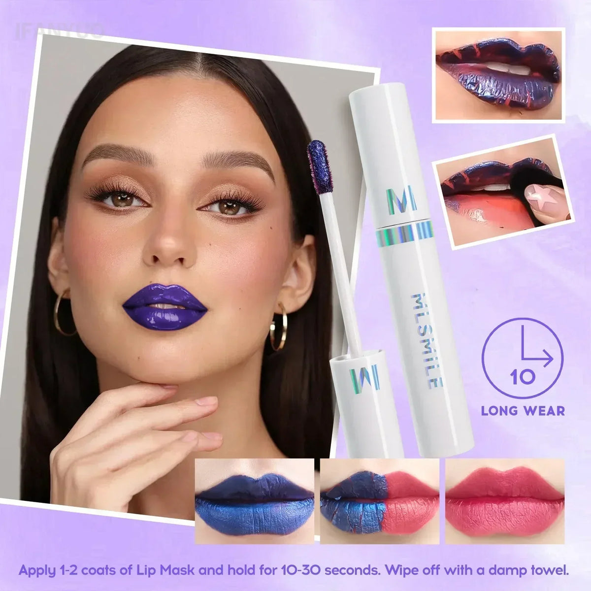 Peel-Off Lip Stain 4ml – Waterproof Long-Lasting Matte Liquid Lip Tint in 10 Shades