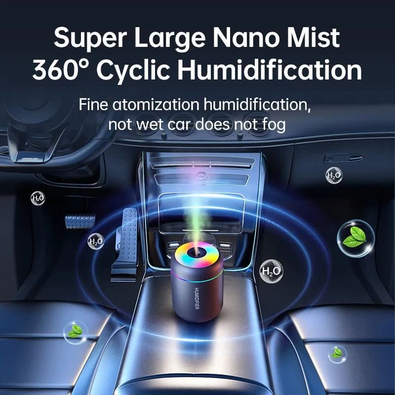 AromaMist Mini – 180ml USB Humidifier with LED Lighting