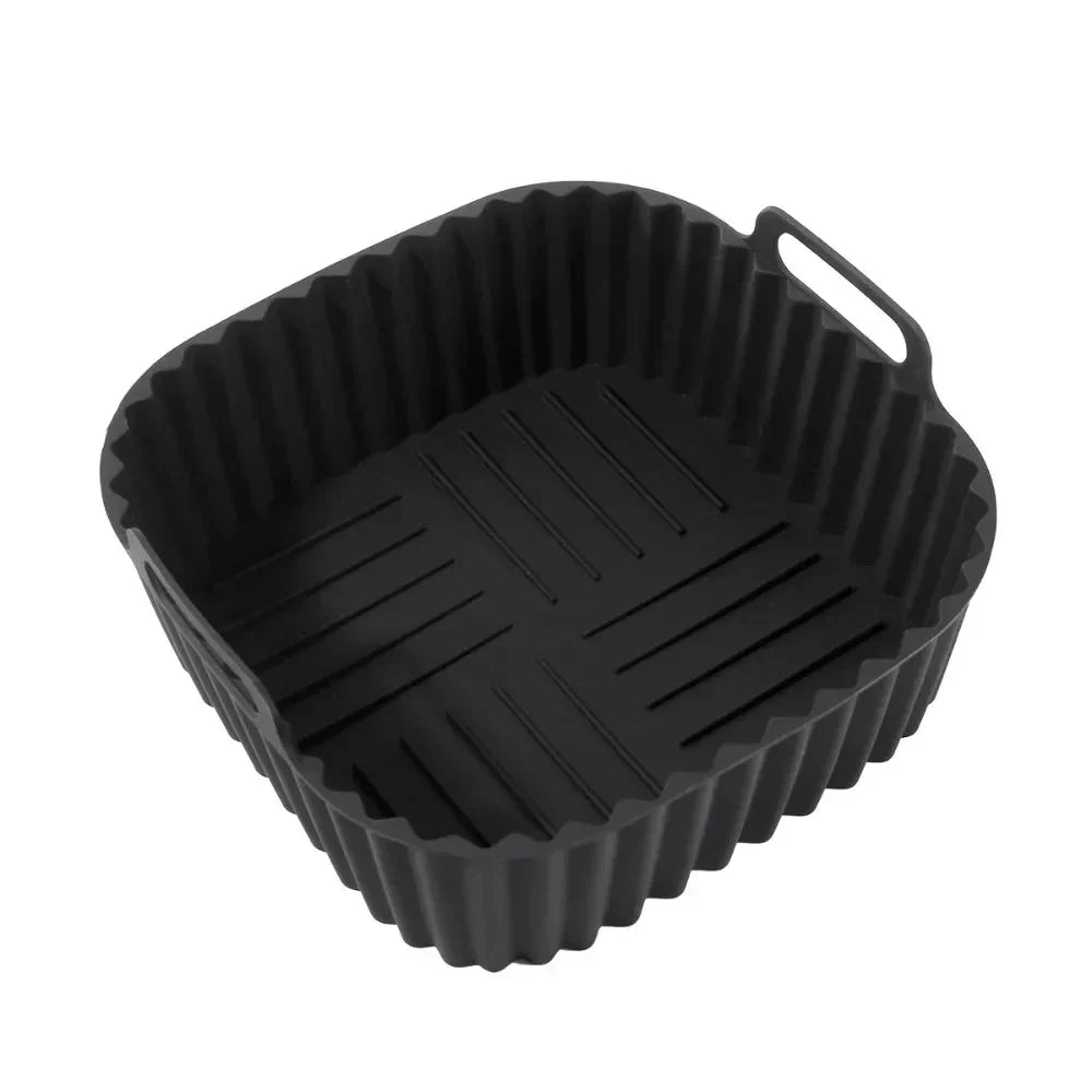 EASYFRY LINER – Premium Silicone Air Fryer Liners, Non-Stick Square Mats for 4–7 QT Ovens