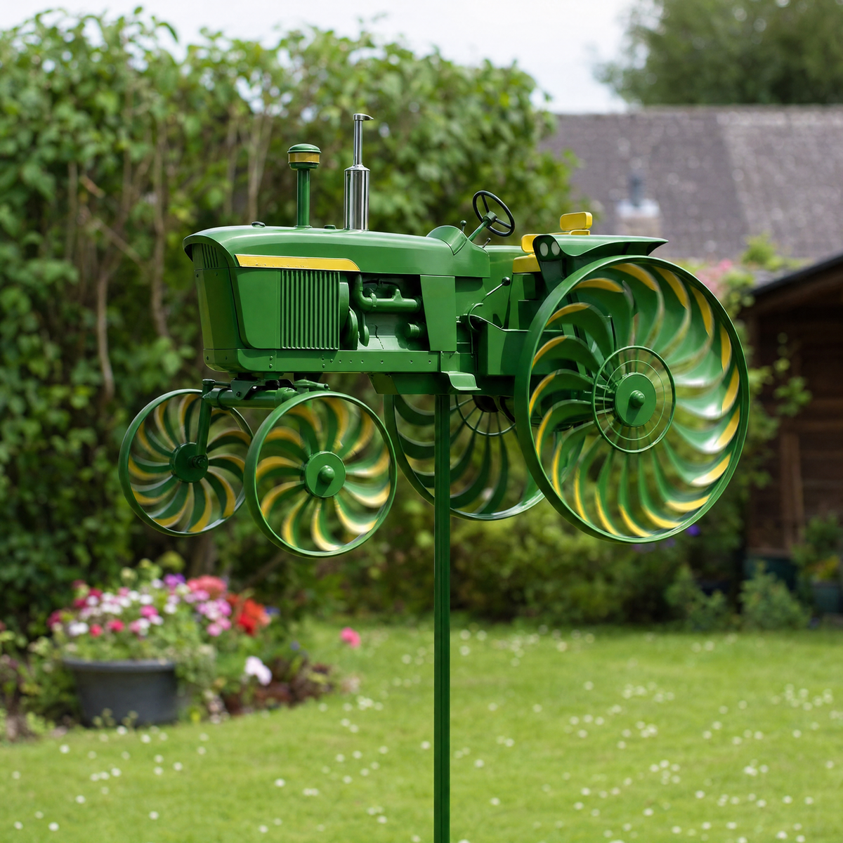 Handmade Tractor Wind Spinner