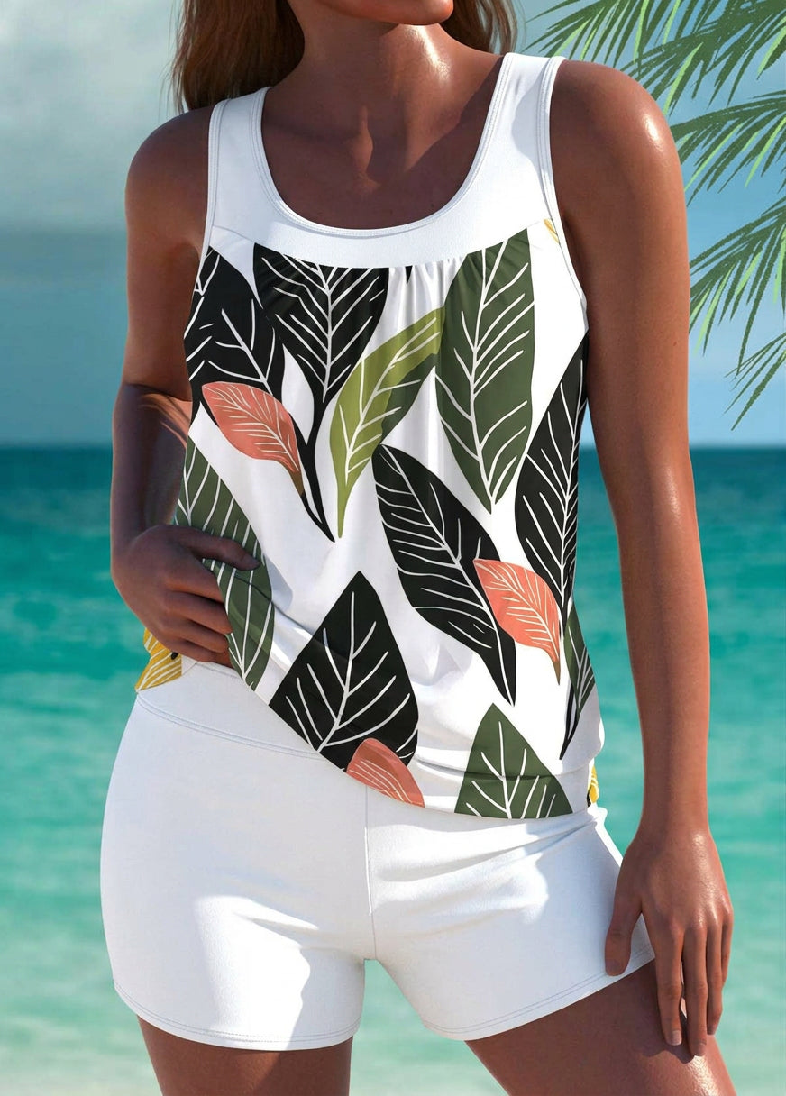 Elegant Tankini with Shorts