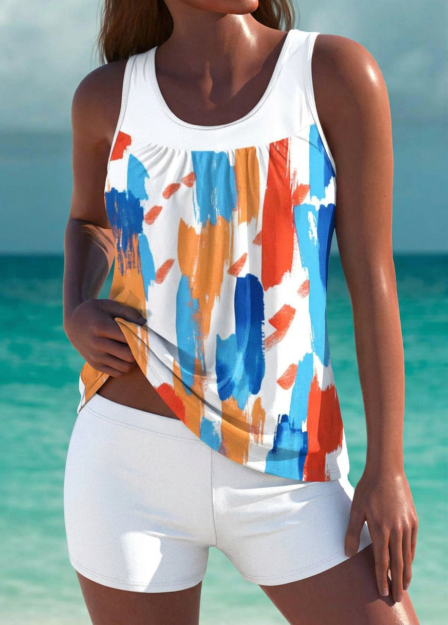 Elegant Tankini with Shorts